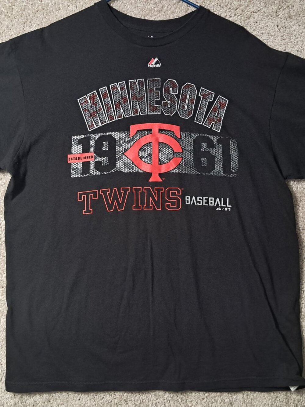 Minnesota Twins Majestic XL Shirt Black